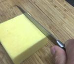 couper tronconneuse imitation Tronçonner du fromage
