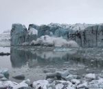 glace courir Sauve qui peut, un glacier s'effondre (Islande)