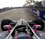 pneu Marco Andretti roule avec des pneus slick sur circuit mouillé (IndyCar)