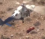sauvetage helicoptere Civière en rotation pendant un hélitreuillage