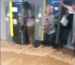 tempete orage Inondation dans un parking à Genève