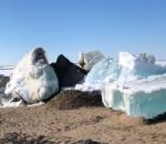 rivage glace Tsunami de glace
