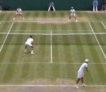 finale wimbledon Nicolas Mahut se prend la balle 3 fois (Wimbledon)