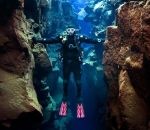amerique plongeur Un plongeur touche deux continents en même temps, l'Europe et l'Amérique