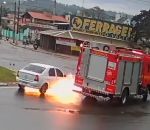 feu pompier voiture Intervention rapide des pompiers
