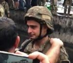 militaire Soldat en larmes à Beyrouth