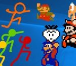 combat animation stickman Animation vs Super Mario Bros