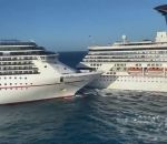 navire bateau Collision entre deux navires de croisière Carnival (Cozumel)