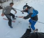 ski colere Un drone frôle un skieur (Les Arcs)