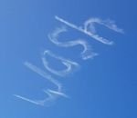 avion main « Lavez-vous les mains » dans le ciel de Sydney