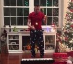 musique Jonglage de Noël sur un piano