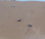desert sable Projeter du sable avec sa voiture pour éteindre un incendie