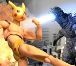 stop motion Pexachu vs Godzilla (Stop motion)