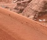creme desert Du sable sur la neige (Arabie saoudite)