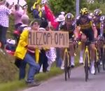 spectateur Enorme chute lors de la 1ere étape du Tour de France 2021