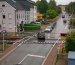 train collision passage Une automobiliste bloquée sur un passage à niveau (Luxembourg)