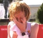 larme pleurs La joie de la marathonienne Mieke Gorissen (JO 2021)