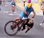 cyclise Spectatrice imprudente percutée par un cycliste
