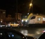 train percuter collision Un train percute une voiture à Cheratte (Belgique)