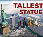 3d animation Comparaison de la taille des plus grandes statues