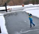 ballon Jouer au basket quand il fait très froid