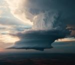 orage tornade Supercellule tornadique filmée par avion