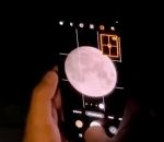 telephone La Lune filmées par plusieurs smartphones