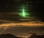 ciel meteore Météore vert dans le ciel de Mettupalayam (Inde)