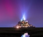 saint aurore Aurore Boréale au Mont-Saint-Michel