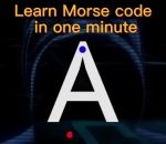 code L'alphabet morse, visuellement représentée