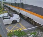 train conducteur collision Un automobiliste ivre force un passage à niveau (Taïwan)