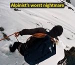 alpiniste Rupture spectaculaire de corniche (Alpes)