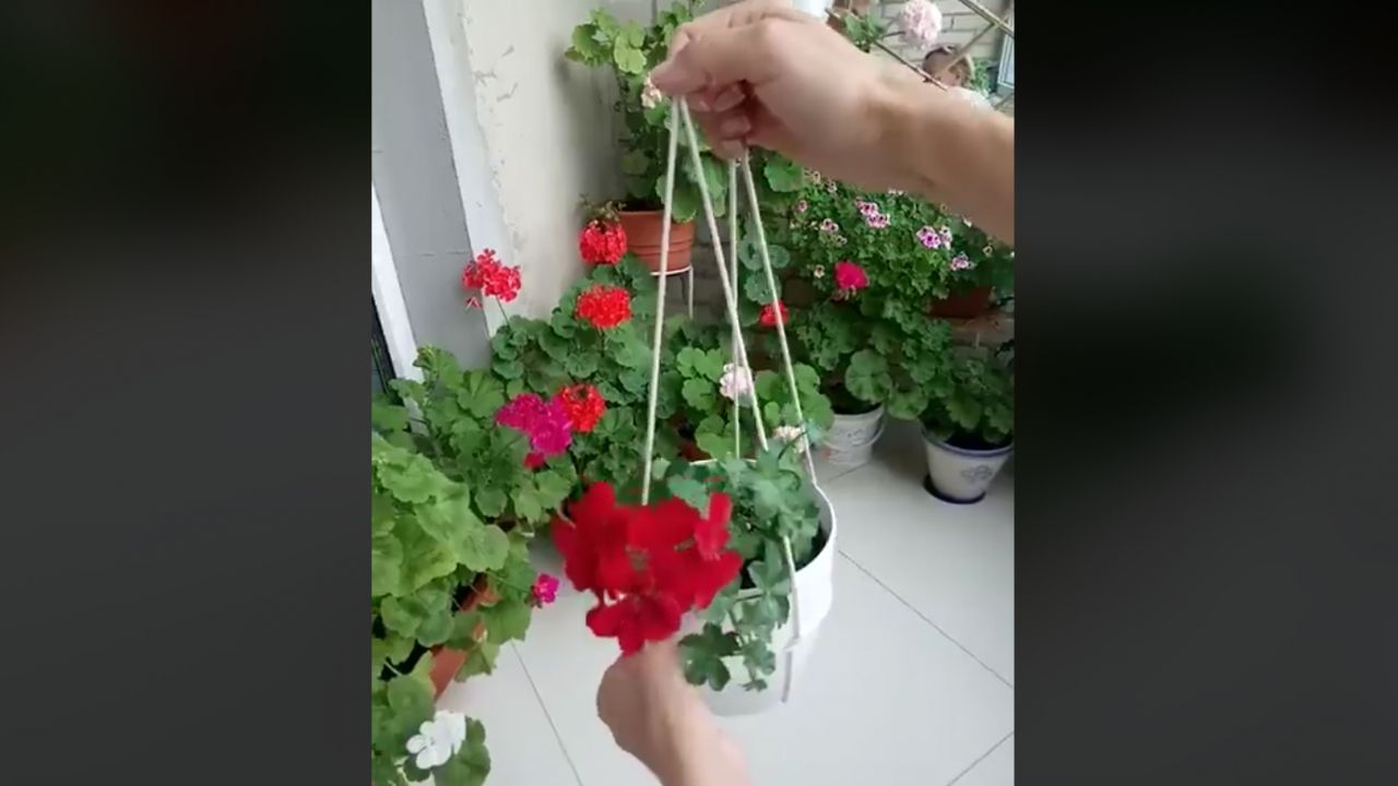 Technique pour avoir un pot de fleur suspendu