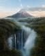 insolite cascade chute eau indonesie volcan