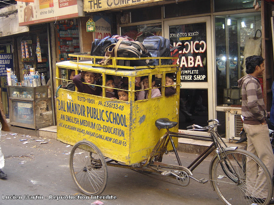 Bus scolaire en Inde