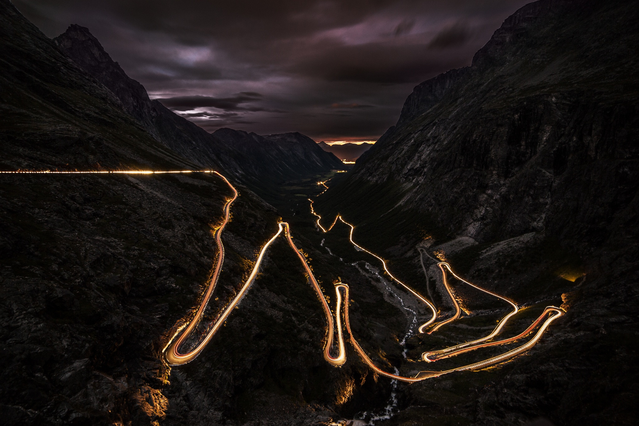Route de montagne en Norvège