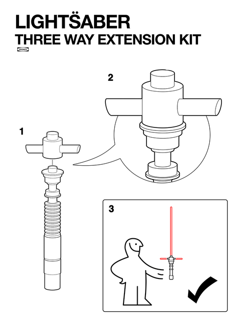 Le kit IKEA pour se faire le nouveau sabre laser
