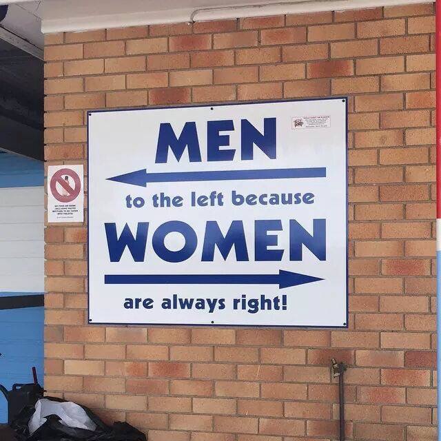 Les hommes vont à gauche car...