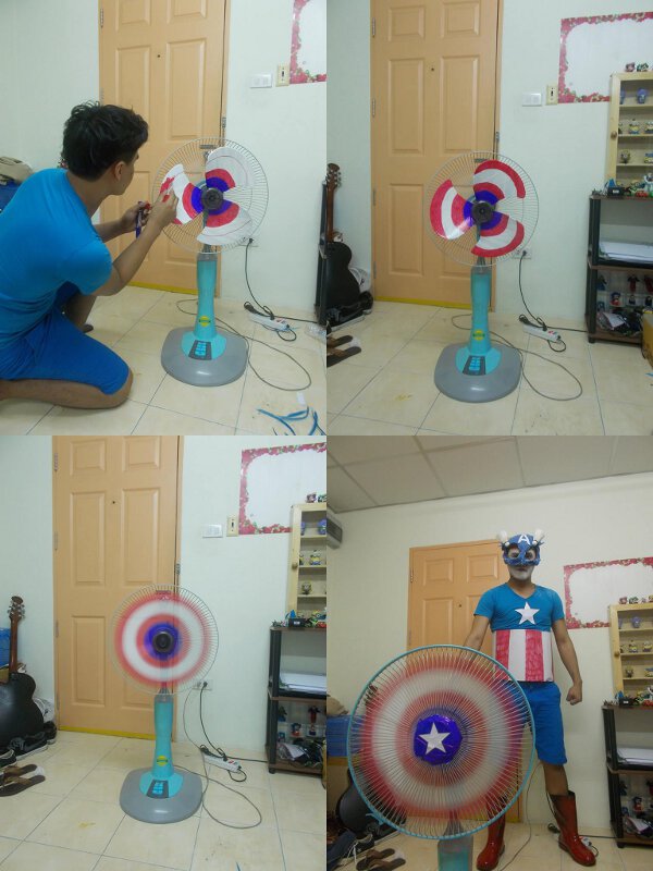 Ventilateur bouclier Captain America