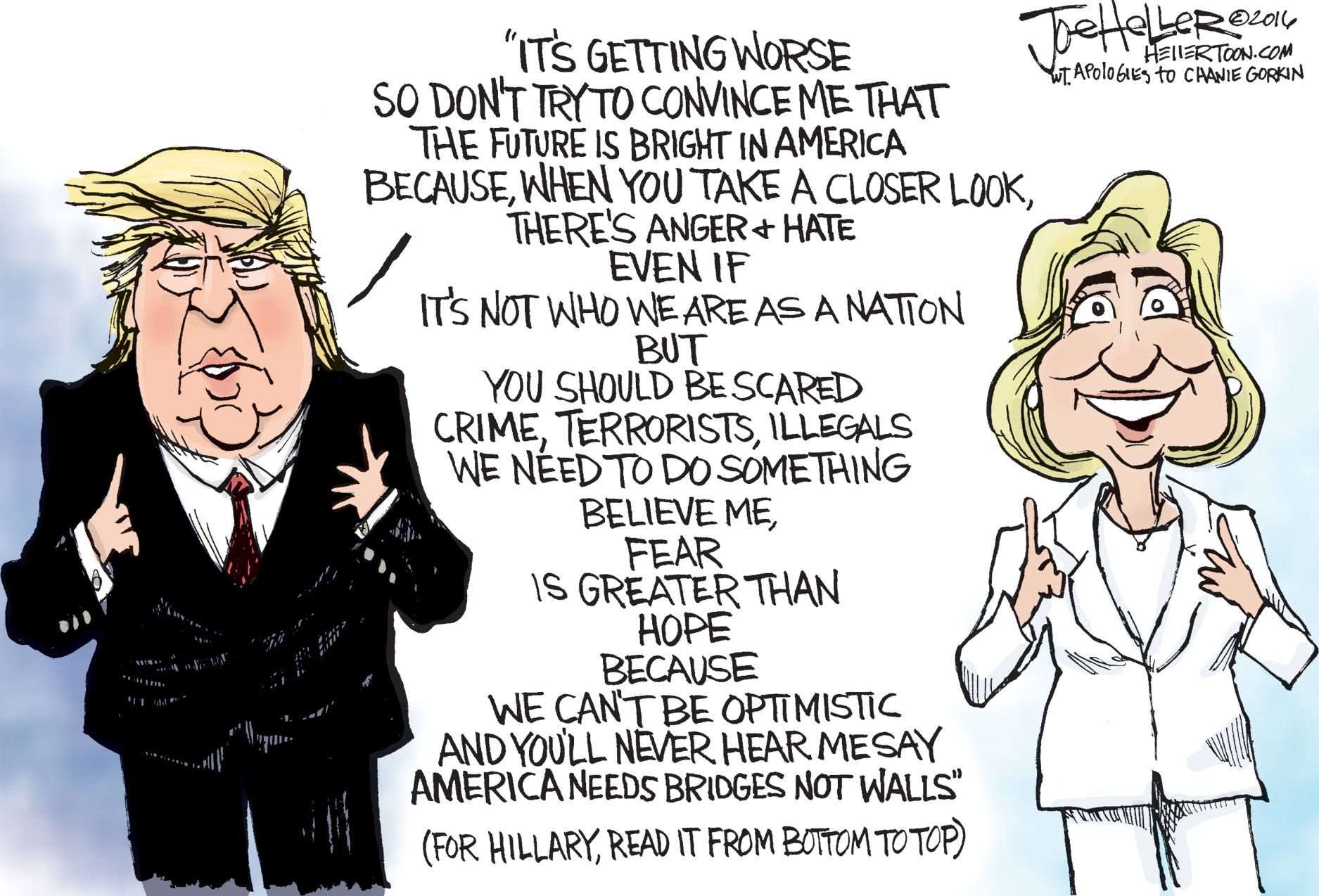 Le discours de Donald Trump vs Hillary Cliton