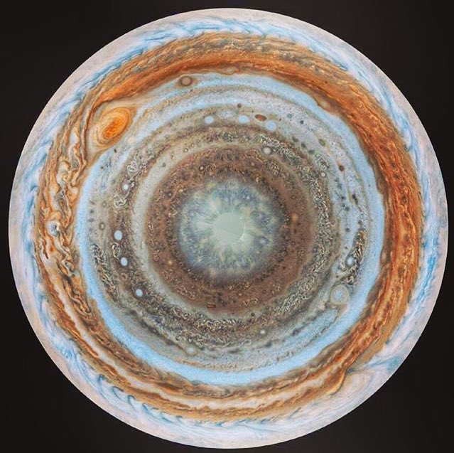 La planète Jupiter vue de dessous