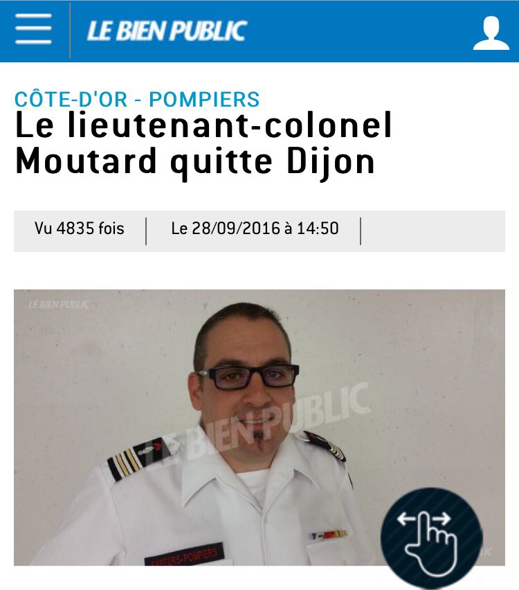 Le lieutenant-colonel Moutard quitte Dijon