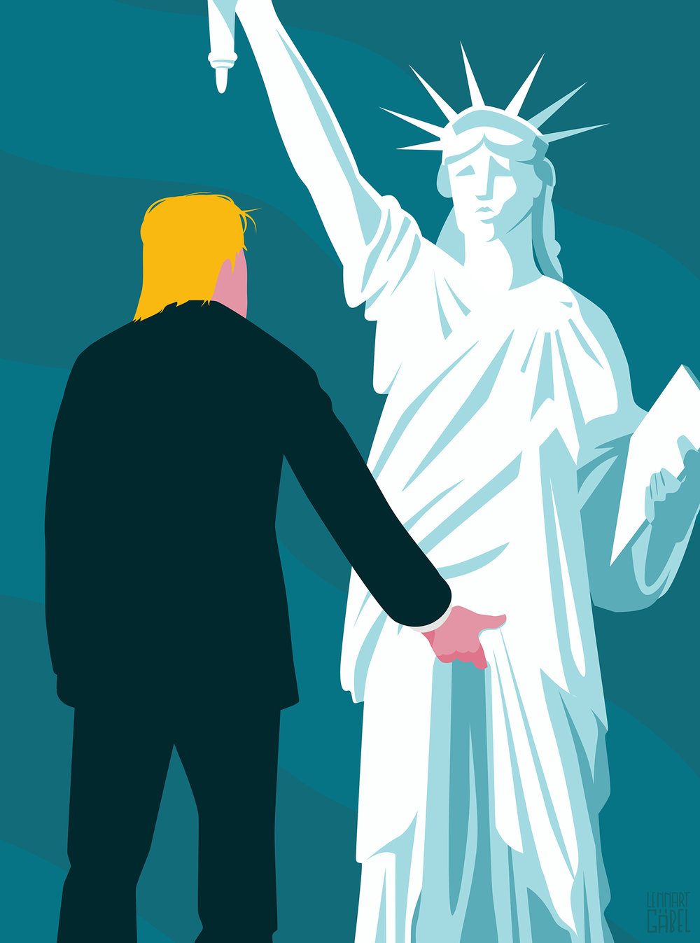 Donald Trump rencontre la Statue de la Liberté