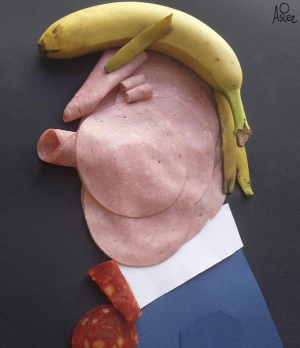 insolite banane donald jambon nourriture portrait trump
