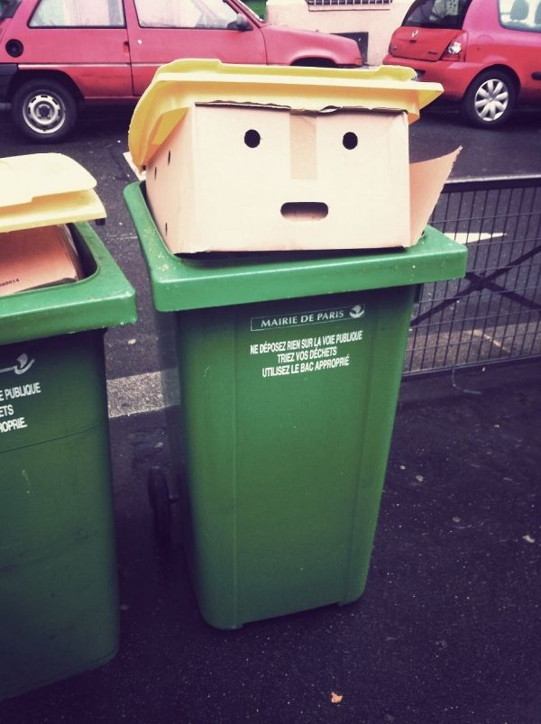 insolite carton donald poubelle trump