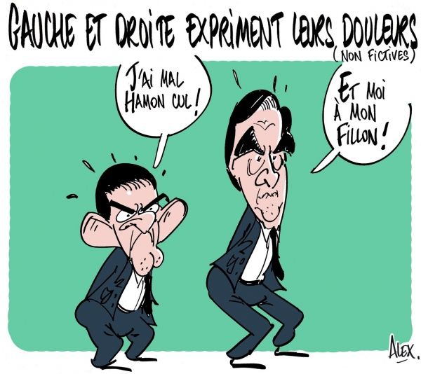 insolite candidat douleur droite fillon gauche hamon politique valls