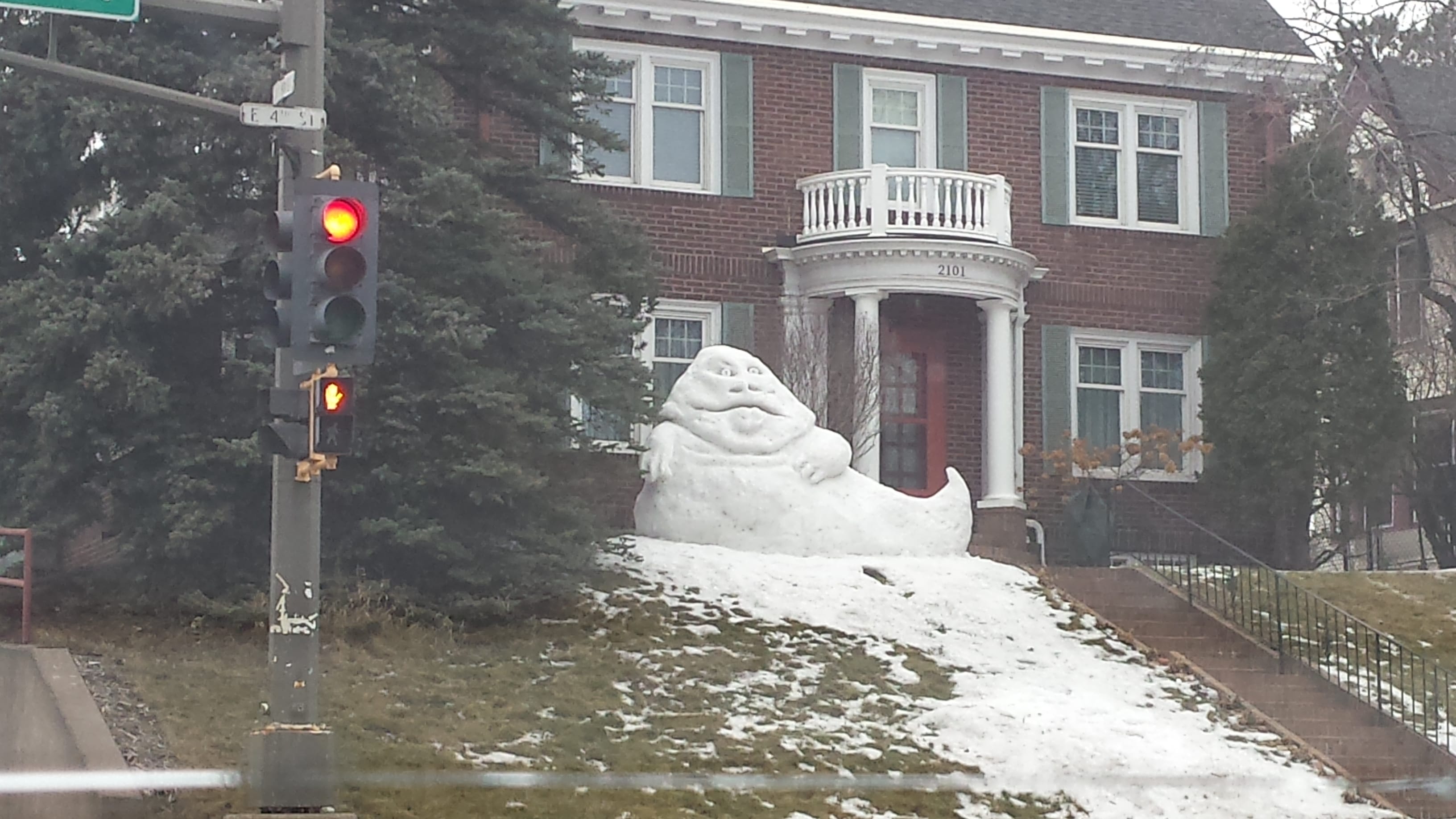 Jabba le Hutt en bonhomme de neige