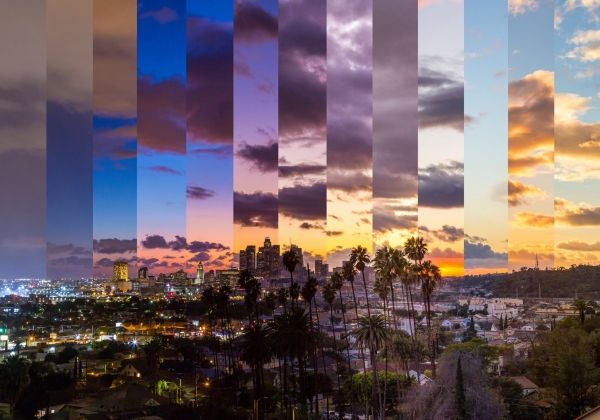 insolite angeles coucher couleur los soleil timelapse