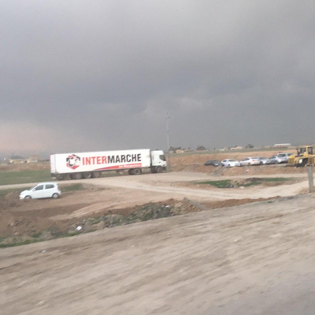 Un camion intermarché à Mosul (Irak)