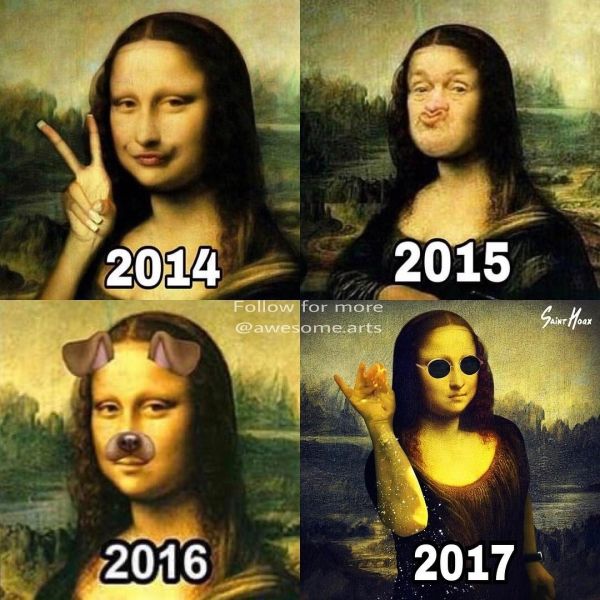 insolite joconde lisa mona reseau selfie social